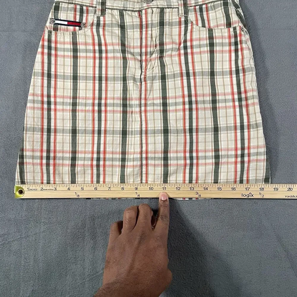 Tommy Hilfiger Plaid Mini Skirt Women’s Size 3 Cotton Y2K 90s Classic